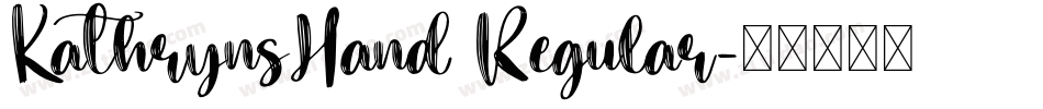 KathrynsHand Regular字体转换